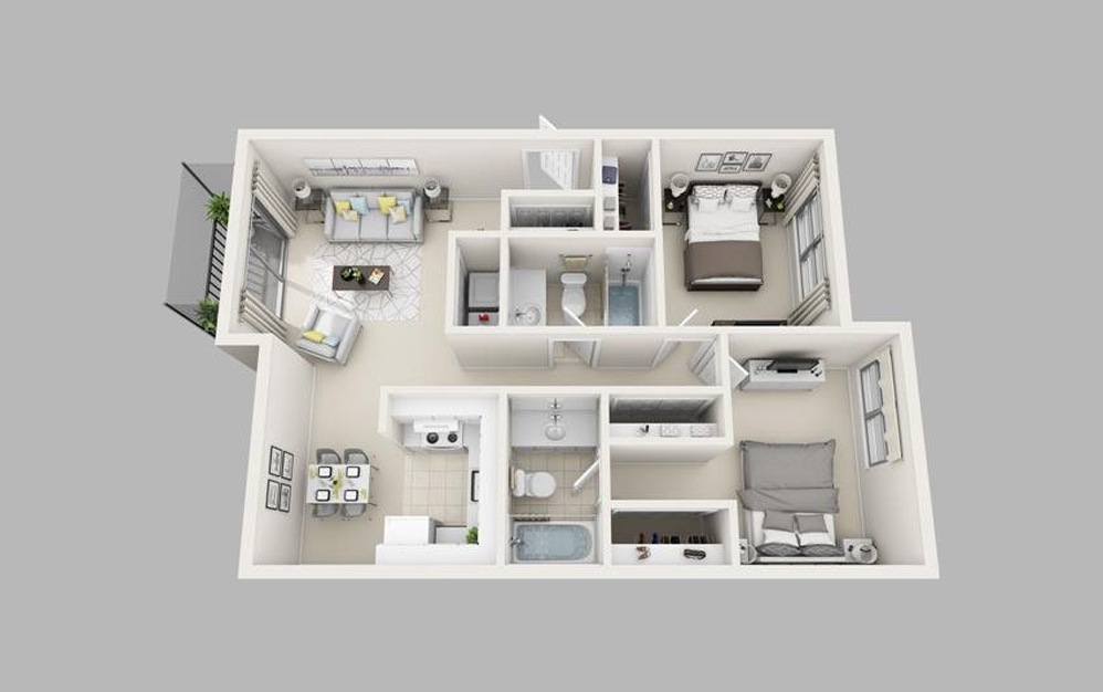 The Savannah - 2 bedroom floorplan layout with 2 baths and 955 square feet. The Savannah - 2 bedroom floorplan layout with 2 baths and 955 square feet.
